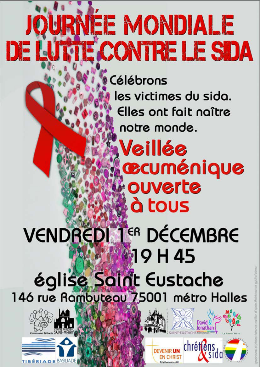 Veillée œcuménique à Paris vendredi 1er décembre (Journée mondiale de lutte contre le Sida)