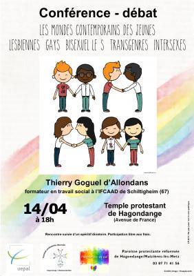 « Les mondes contemporains des jeunes lesbiennes, gays, bisexuel·le·s, transgenres », l’UEPAL vous invite à une conférence le 14 avril à 18h
