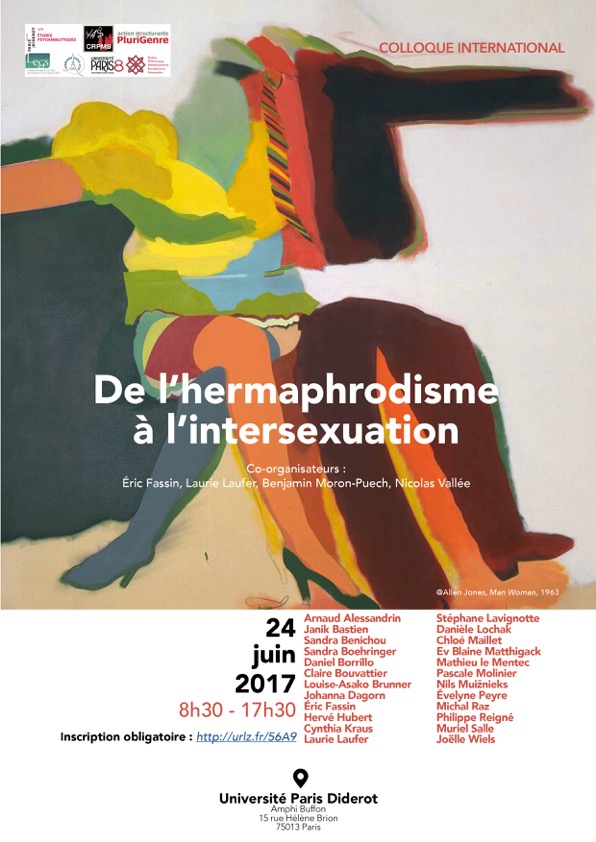 Colloque international « De l’hermaphrodisme à l’intersexuation », Paris, 24 juin