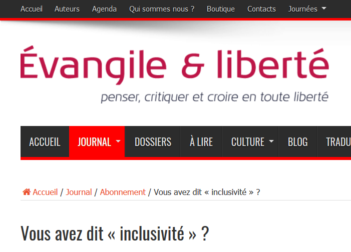 Vous avez dit « inclusivité » ?